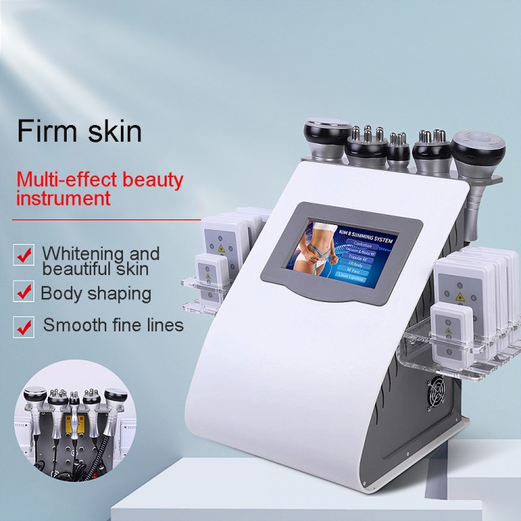 6 en 1 cuerpo adelgazante cavitación lipo celulitis reducir ultrasónico rejuvenecimiento de la piel máquina de apriete de la piel