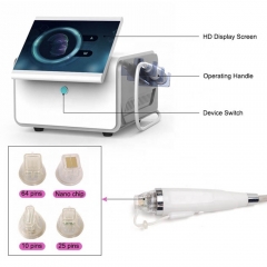 Microagujas RF Estiramiento de la piel Máquina de estiramiento facial Máquina de microagujas de radiofrecuencia fraccional